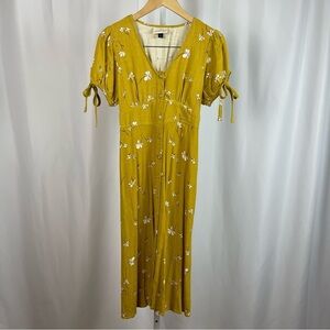 Universal Thread Mustard Floral Midi Dress